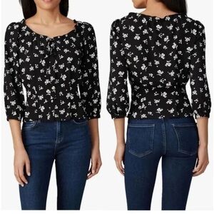 Floral Black Women's Top